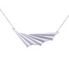 Silver Pleated Wave Necklace by Alice Barnes Jewellery
