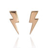 Sterling silver 22 gold vermeil lightning bolt earrings
