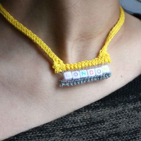knitted collar yellow
