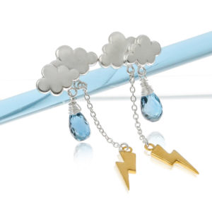 Sterling-silver-gold-thunderstorm-raincloud-earrings