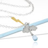Sterling silver thunderstorm raincloud lightning necklace