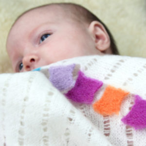 Pure cashmere flag baby blanket