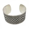 silver cuff with opart design flat