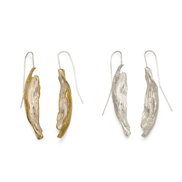 Fire & Earth  Silver and Gold Vermeil Earrings