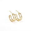 Gold plated parallel hoops