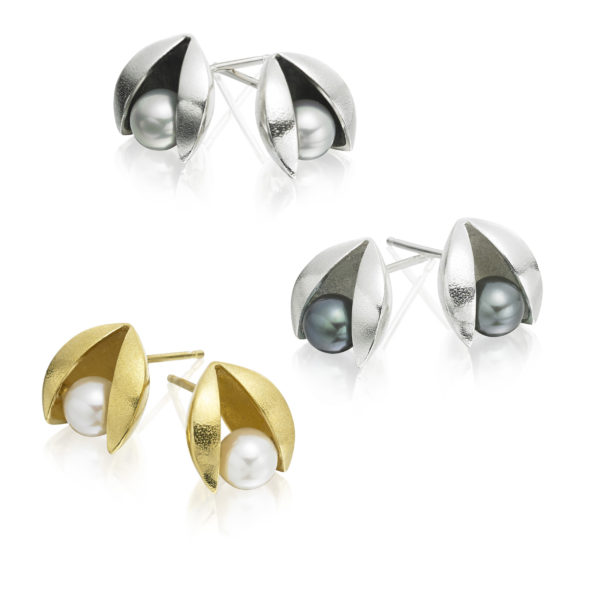 Pearl tension earrings