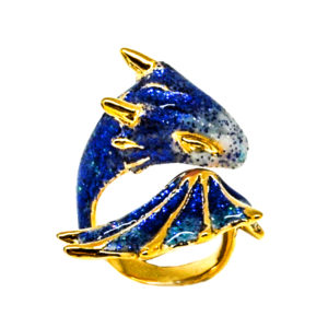 blue dragon ring, blue dragon, dragon ring, blue dragon jewellery