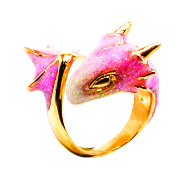 pink dragon ring, pink dragon, pink dragon jewellery, dragon ring