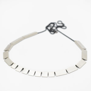Silver continuous squares necklace