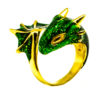 Gold Emerald Dragon Ring