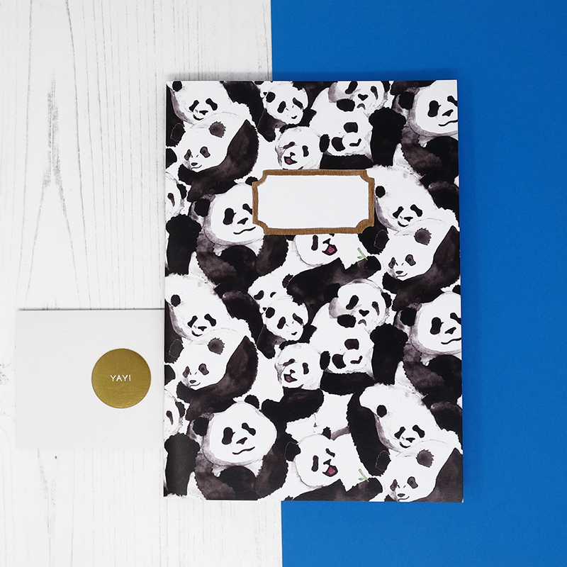 Pandamonium Print A5 Notebook by Also the Bison