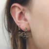 Natalie Perry Jewellery, Diamond Flower Straight Ear Jackets