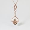 rose gold and smokey quartz pendant