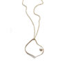 Silhouette gold necklace white pearl