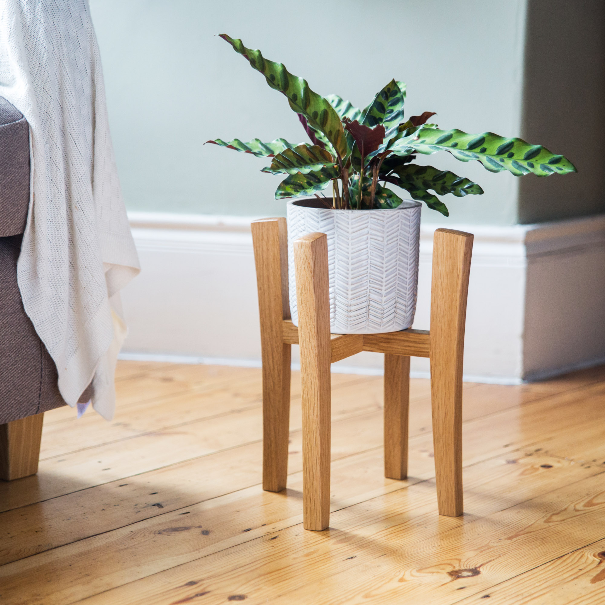 Plant Stand Handmade In Britain, Wooden Plant Stands Indoor Uk
