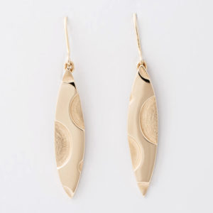 everyday drop 9ct yellow gold earrings.