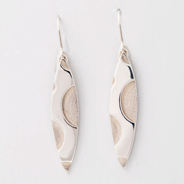 Long solid silver earrings