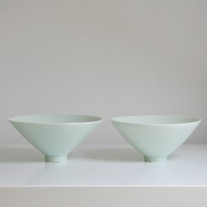 pair of porcelain celadon bowls