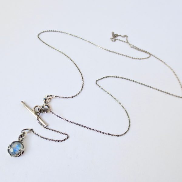 labradorite drop necklace