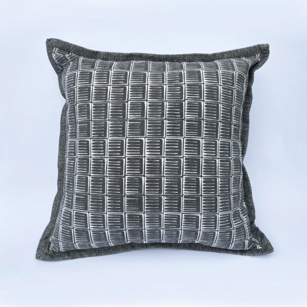 Original textile design in dark grey 'Inky'