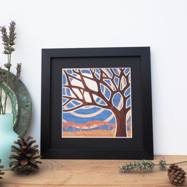 blue tree framed printsq