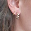 Altair 3 diamond gold hoop earrings