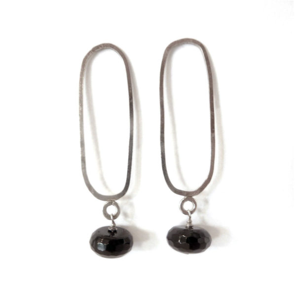 long onyx earrings