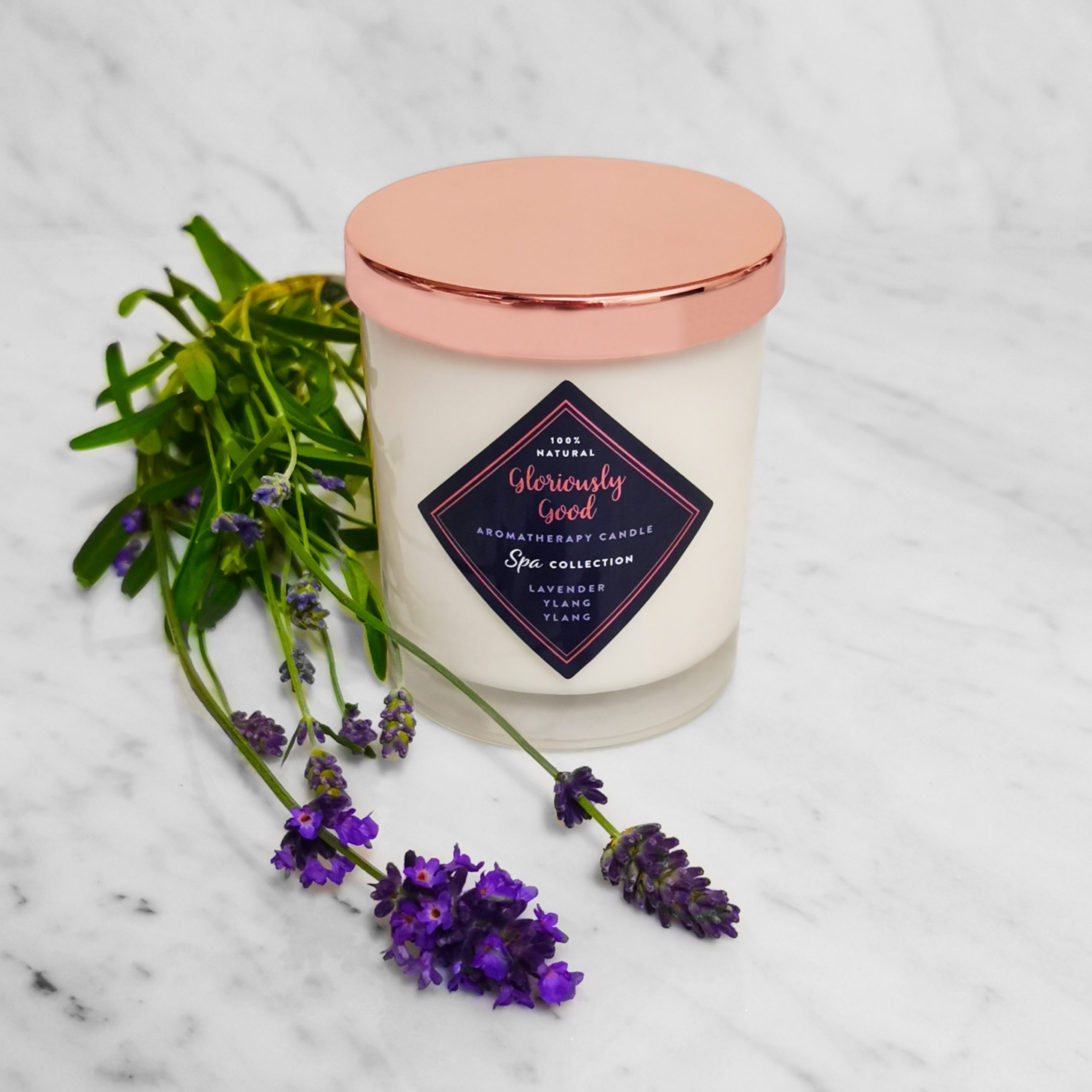 Natural Lavender Essential Oil Aromatherapy Candle
