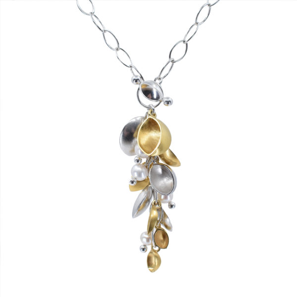 N16 Oyster cluster silver and gold