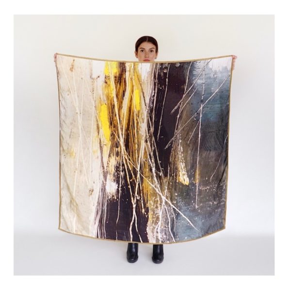 Moorland large silk scarf