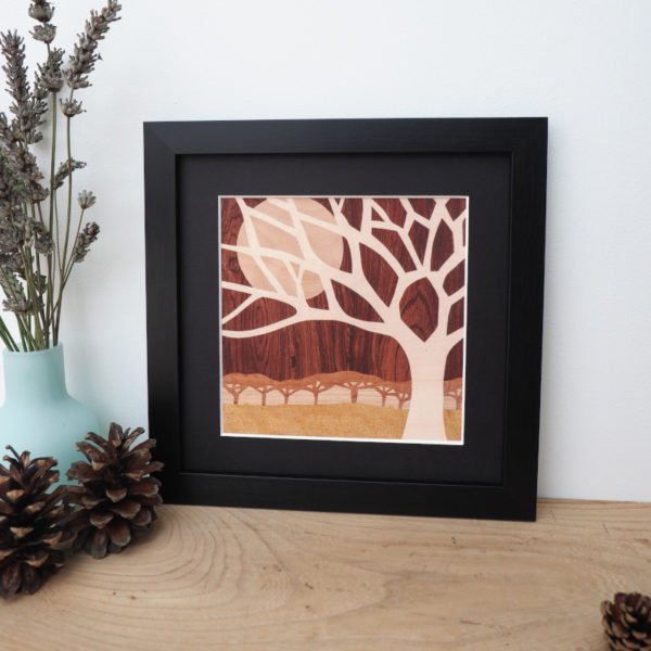 brown tree framed print2asq