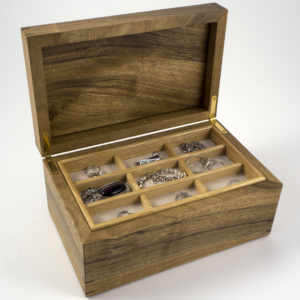 English walnut jewellery box