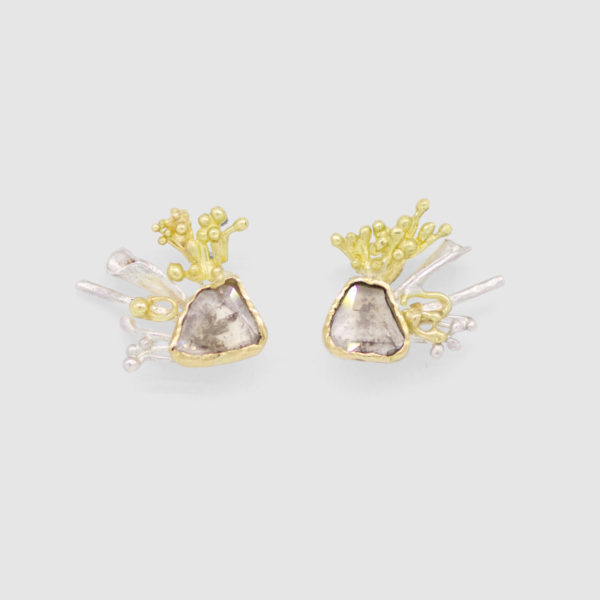 Hyphae Diamond Earrings_Front