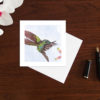 set of three watercolour hummingbird cards