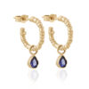Natalie-Perry-Jewellery-Organic-Twisted-Charm-Hoops-with-tanzanite-charms-1500-sh