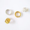 Gold and Silver Semainier ring collection - on white background