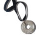 Adjustable Silver Semainier Pendant Necklace - flat on white background
