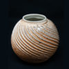 Wood fired soda glazed stoneware vase