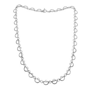 Faceted Arc Lace Collar on plain white background handmade out of Eco Sterling Silver
