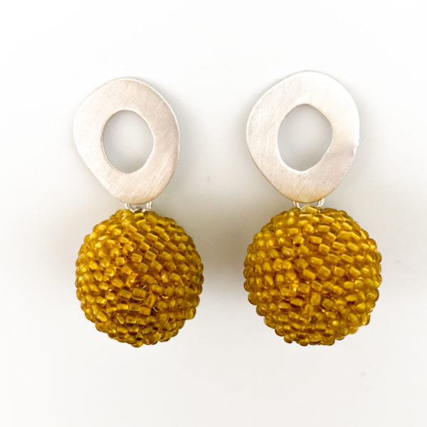 mustard earrings