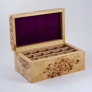 Poplar burr jewellery box