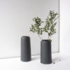 Charcoal-Curved-Vase-Home-Decor-Porcelain-ERADU-Ceramics-Front