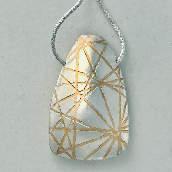 Intersecting Gold Plated Pendant 3