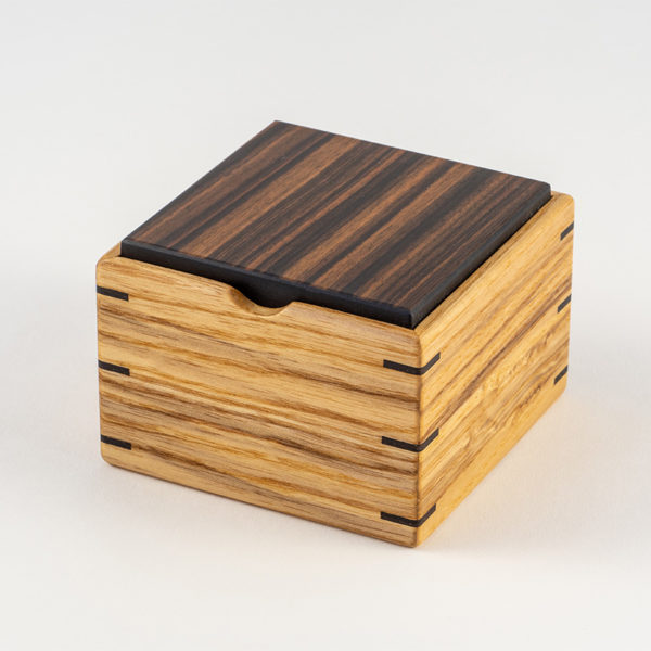 Wooden box with lift off lid