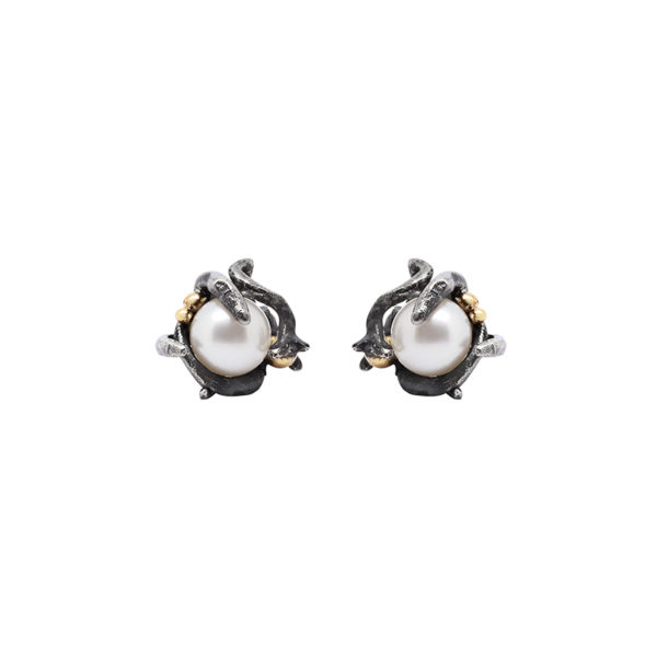 silver-and-gold-pearl-stud-earrings-by-Julie-Nicaisse-Jewellery-Designer-London