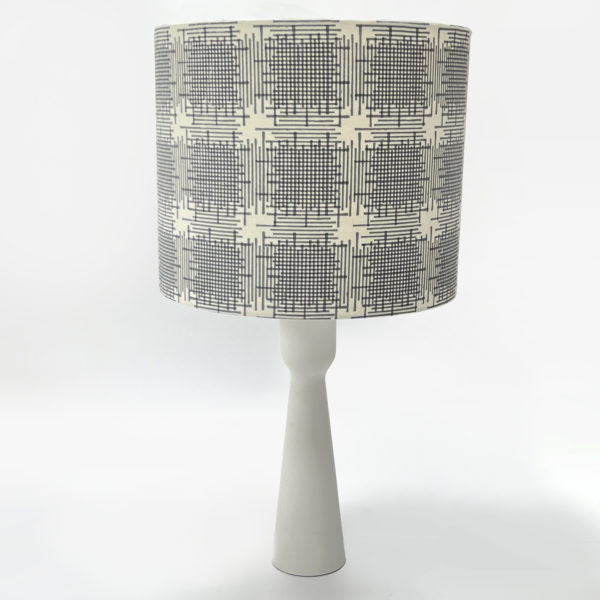 Interference print applied to a drum lampshade