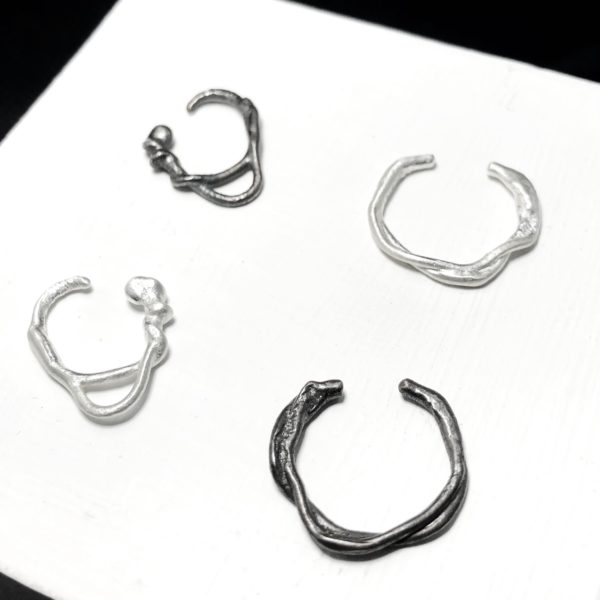 Charlotte E Padgham MOLTEN Collection earcuffs huggies 4 pieces