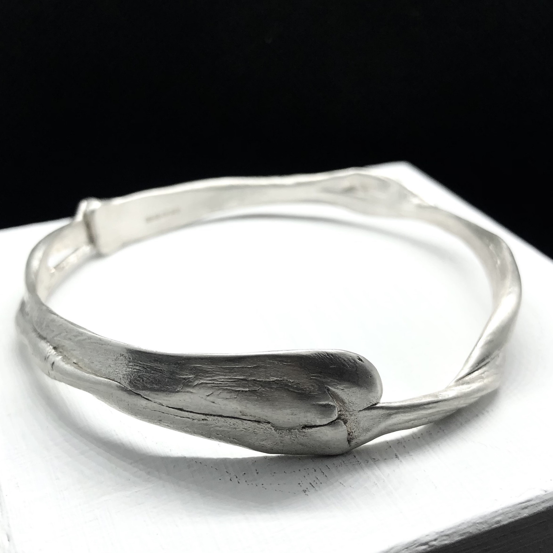 Charlotte E Padgham SKINS 100% recycled Sterling silver bracelet 2a