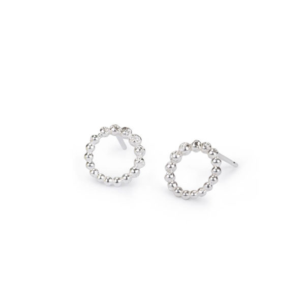 Vitium circle studs in sterling silver