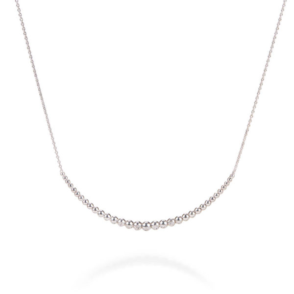 Vitium large crescent necklace in sterling silver